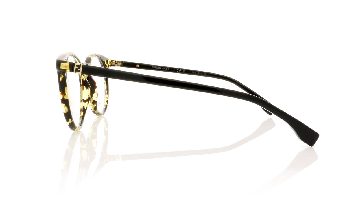 Fendi FF 0112 H1U Yellow Spotted Havana Glasses - Side