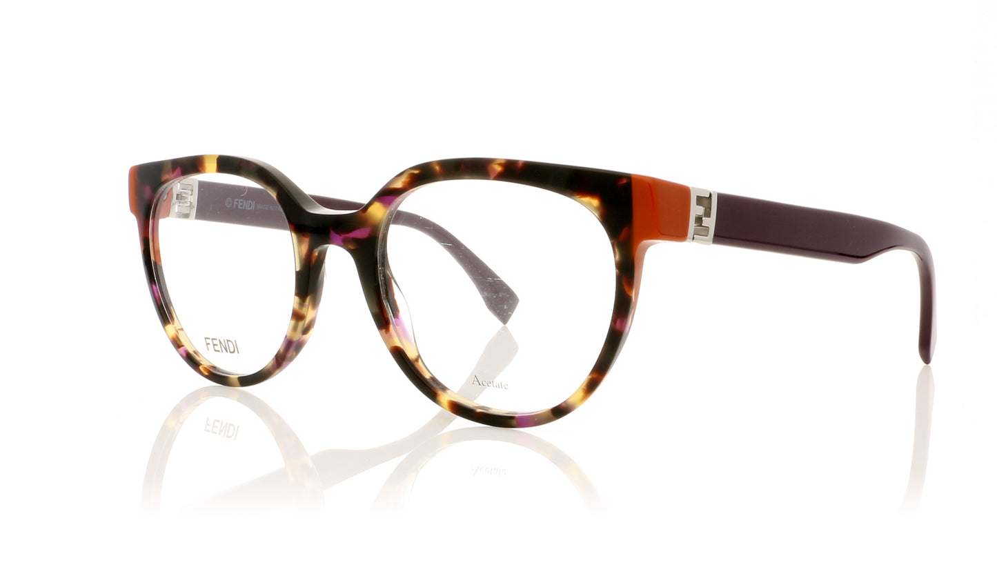 Fendi FF0131 MFX Havana Glasses - Angle