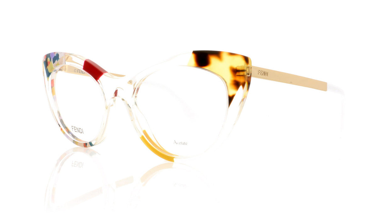 Fendi FF 0157 TKW Transparent Glasses - Angle
