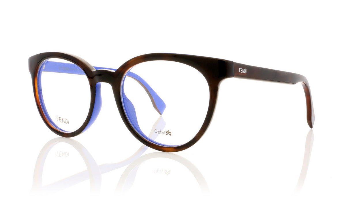 Fendi FF 0159 TLG Havana Blue Glasses - Angle
