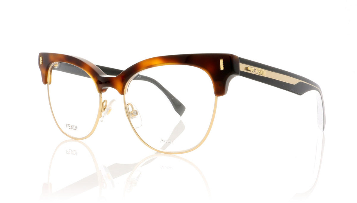 Fendi FF0163 UEI Havana Glasses - Angle