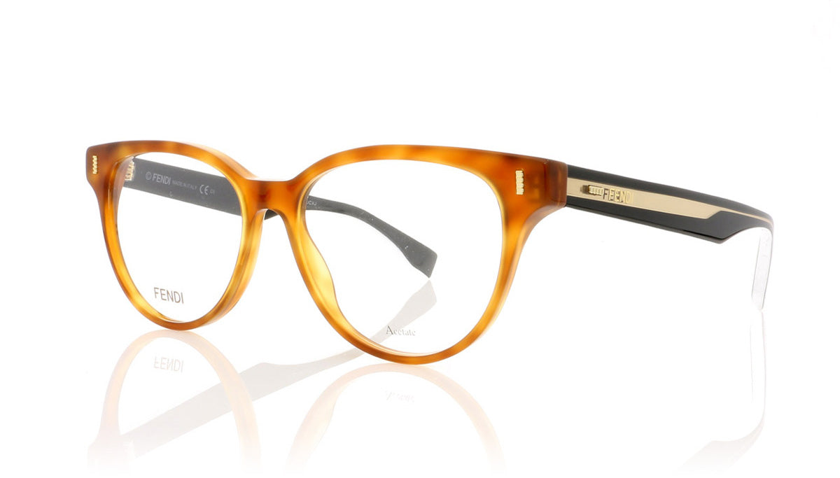 Fendi FF0164 VJO Light Havana Glasses - Angle