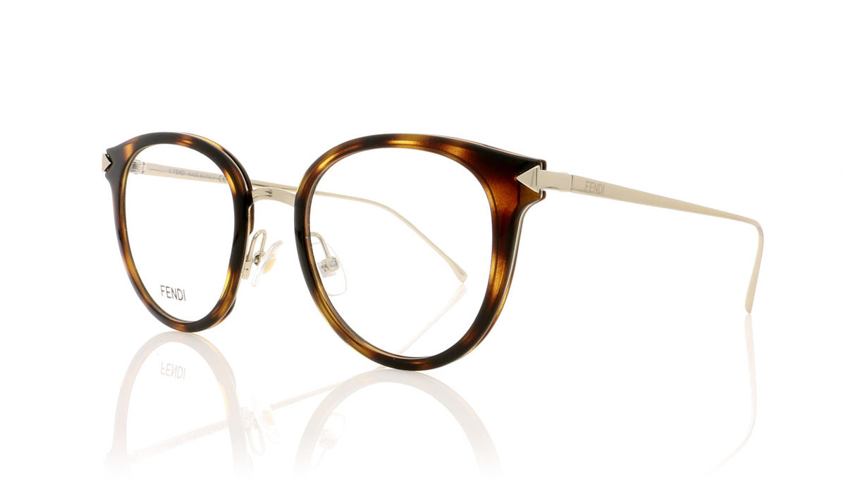 Fendi FF 0166 V4Z Havana Glasses - Angle