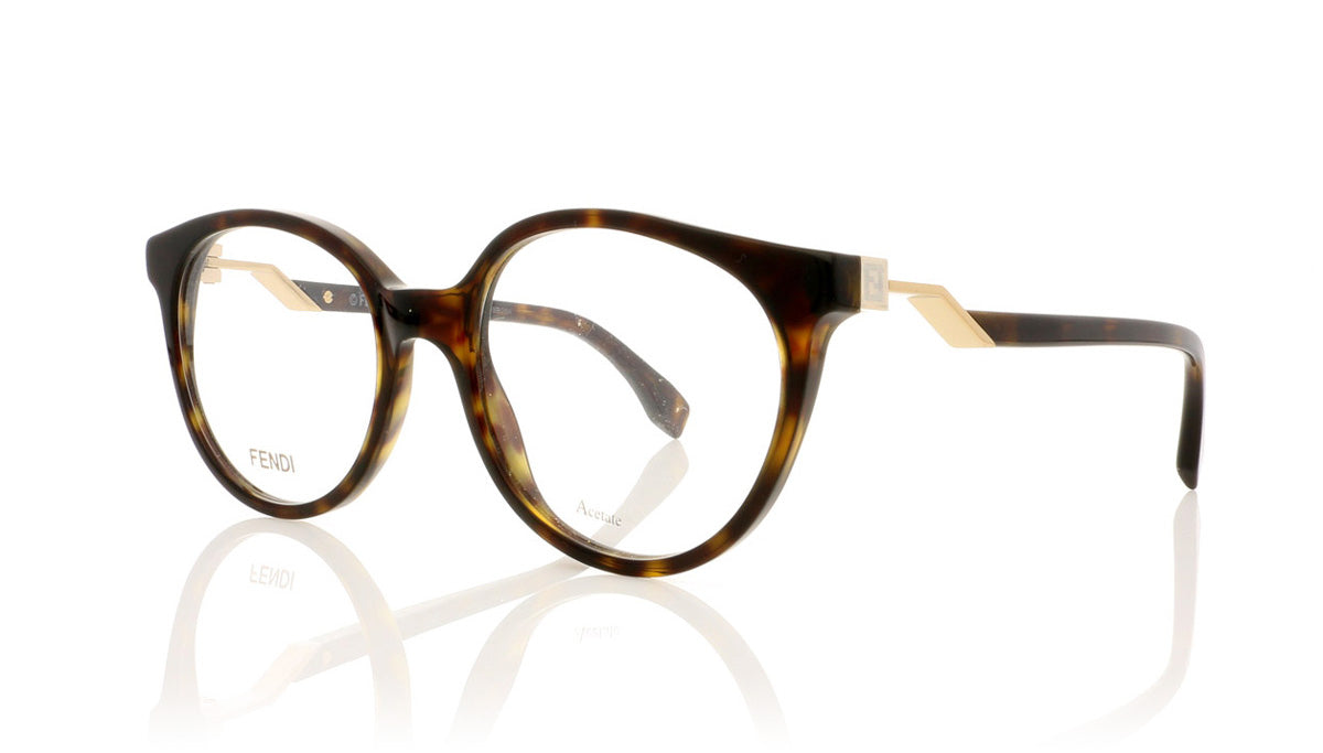 Fendi FF0202 86 Dark Havana Glasses - Angle