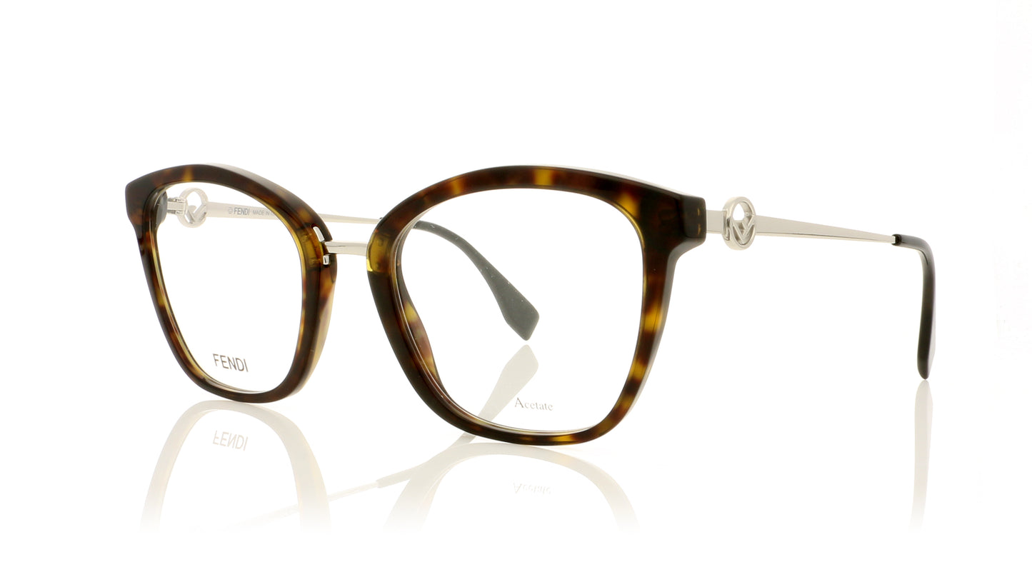 Fendi FF 0307 86 Dark havana Glasses - Angle