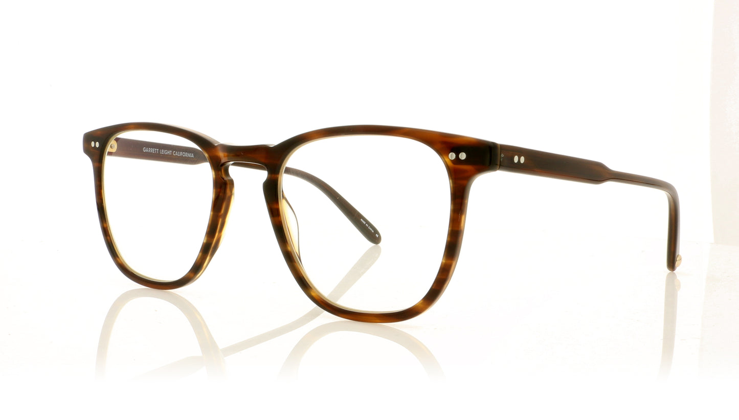 Garrett Leight Brooks 1002 BRT Brandy Tortoise Glasses - Angle