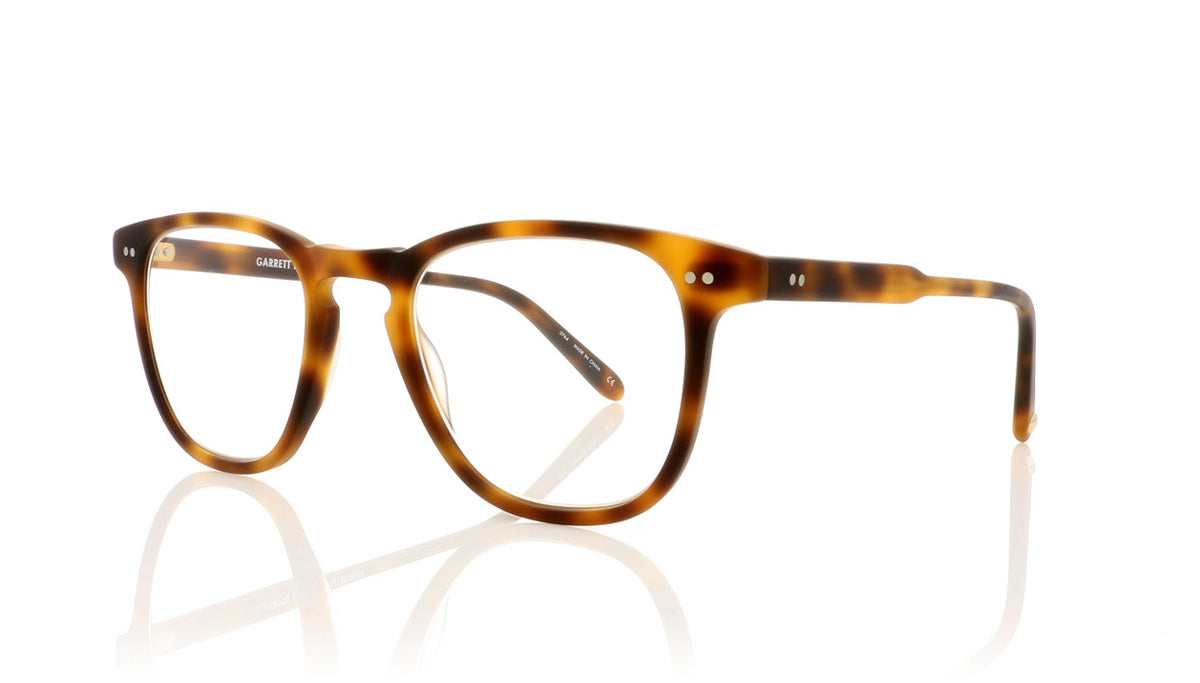 Garrett Leight Brooks 1002 MCSBRN Matte Classic Brown Tortoiseshell Glasses - Angle
