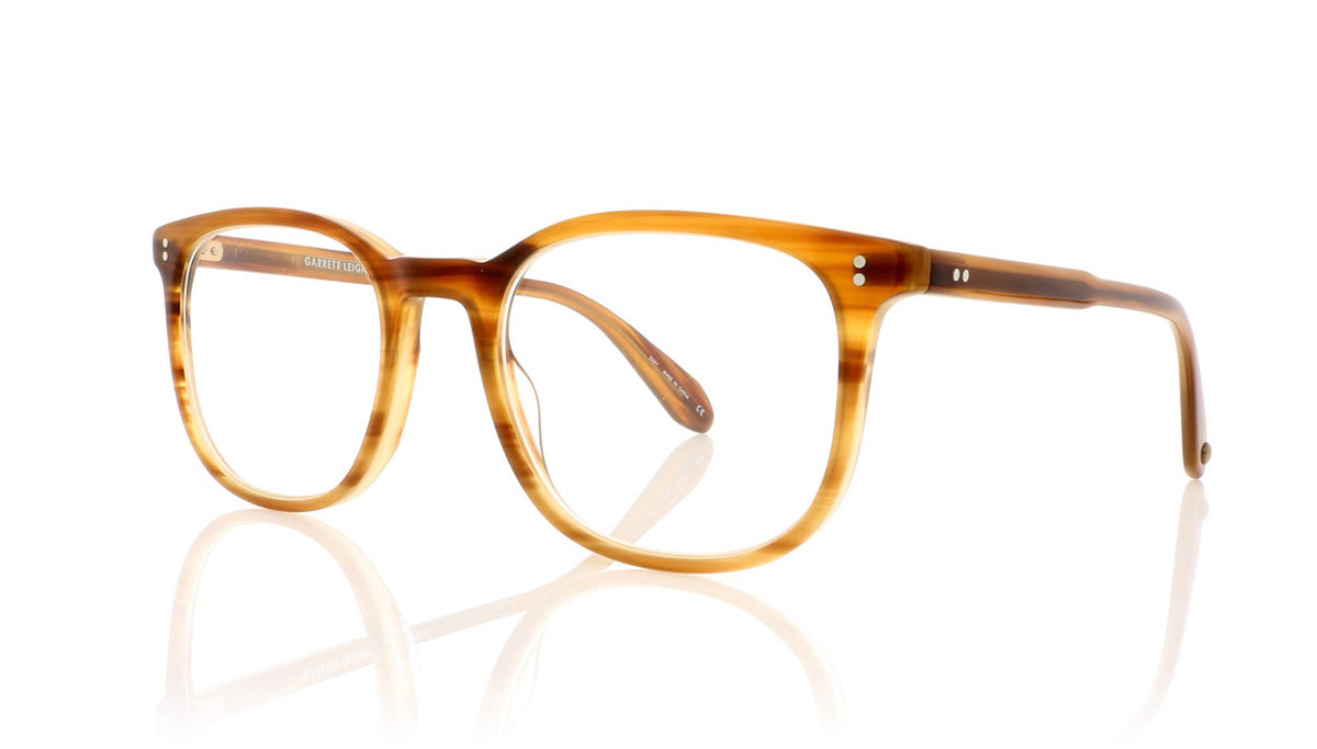 Garrett Leight Bentley 1036 BTF Blonde Tortoise Fade Glasses - Angle
