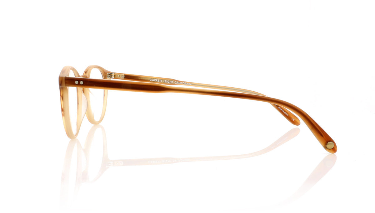 Garrett Leight Clune 1047 MBTF Matte Blonde Tortoise Fade Glasses - Side