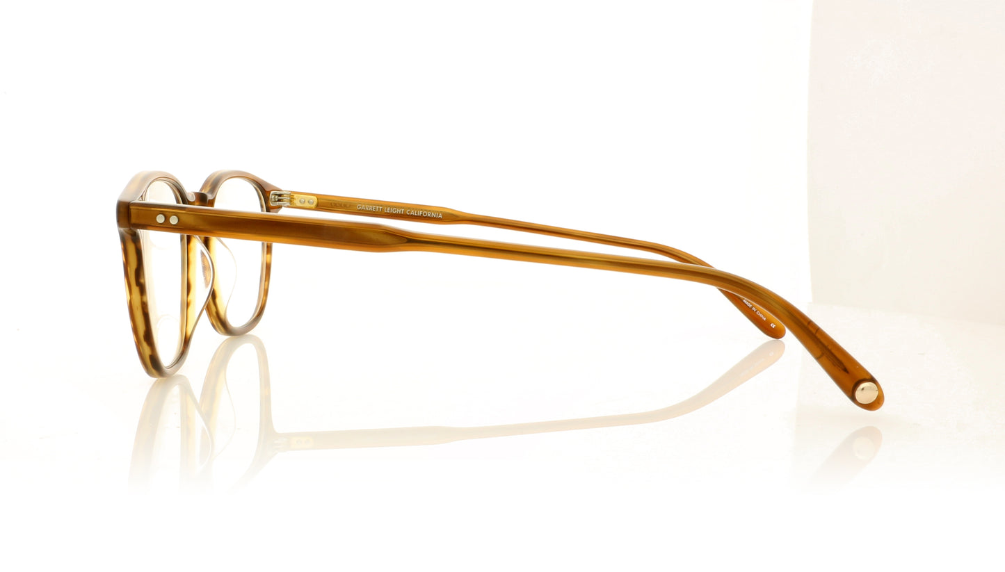 Garrett Leight Clark 1049 DB Demi Blonde Glasses - Side