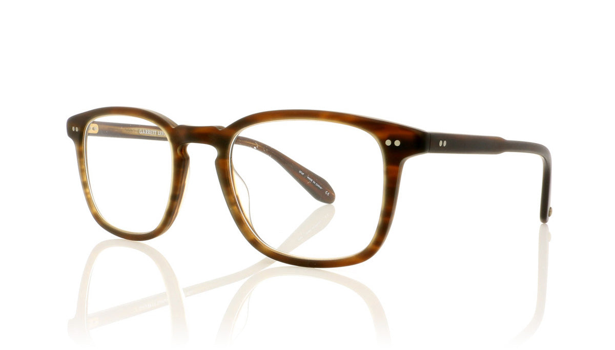 Garrett Leight Howland 1056 MBRT Matte Brandy Tortoise Glasses - Angle