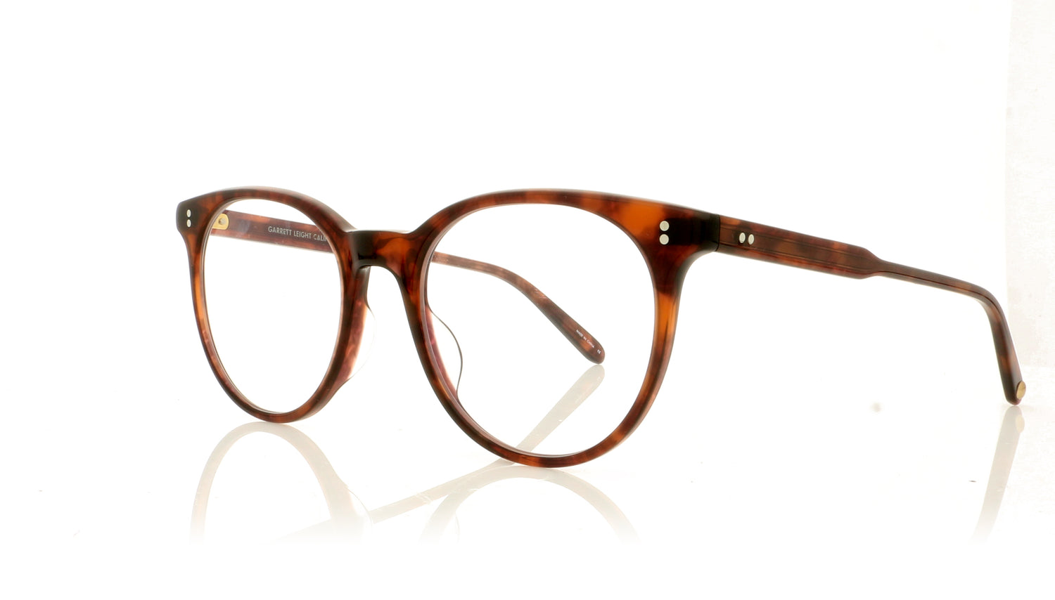 Garrett Leight Marian 1057 HGT Heritage Tortoise Glasses - Angle
