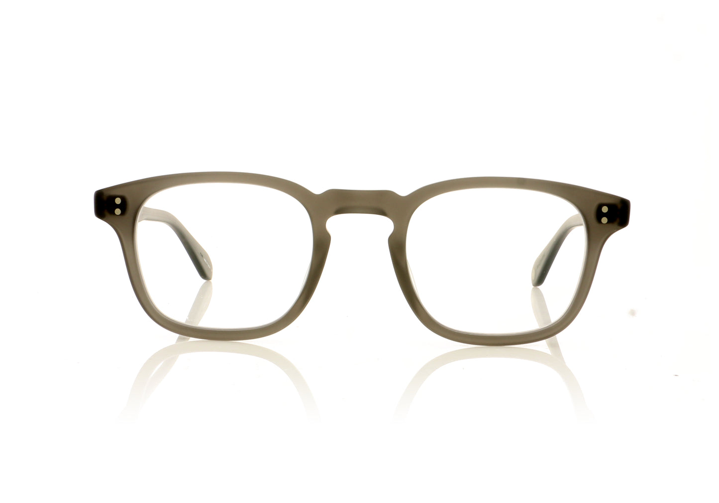 Garrett Leight Thornton 1067 MGCR Matte Grey Crystal Glasses - Front