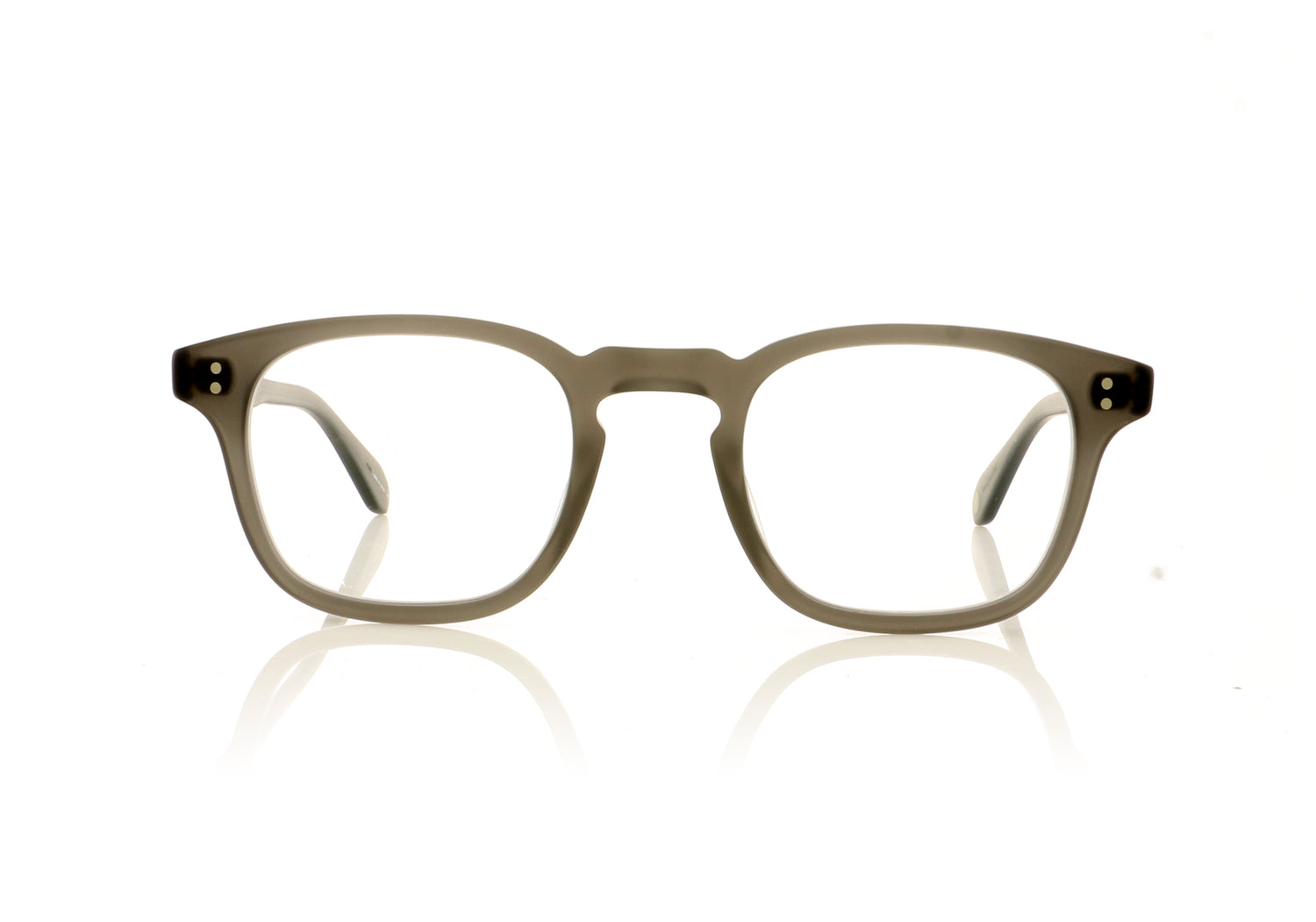 Garrett Leight Thornton 1067 MGCR Matte Grey Crystal Glasses - Front