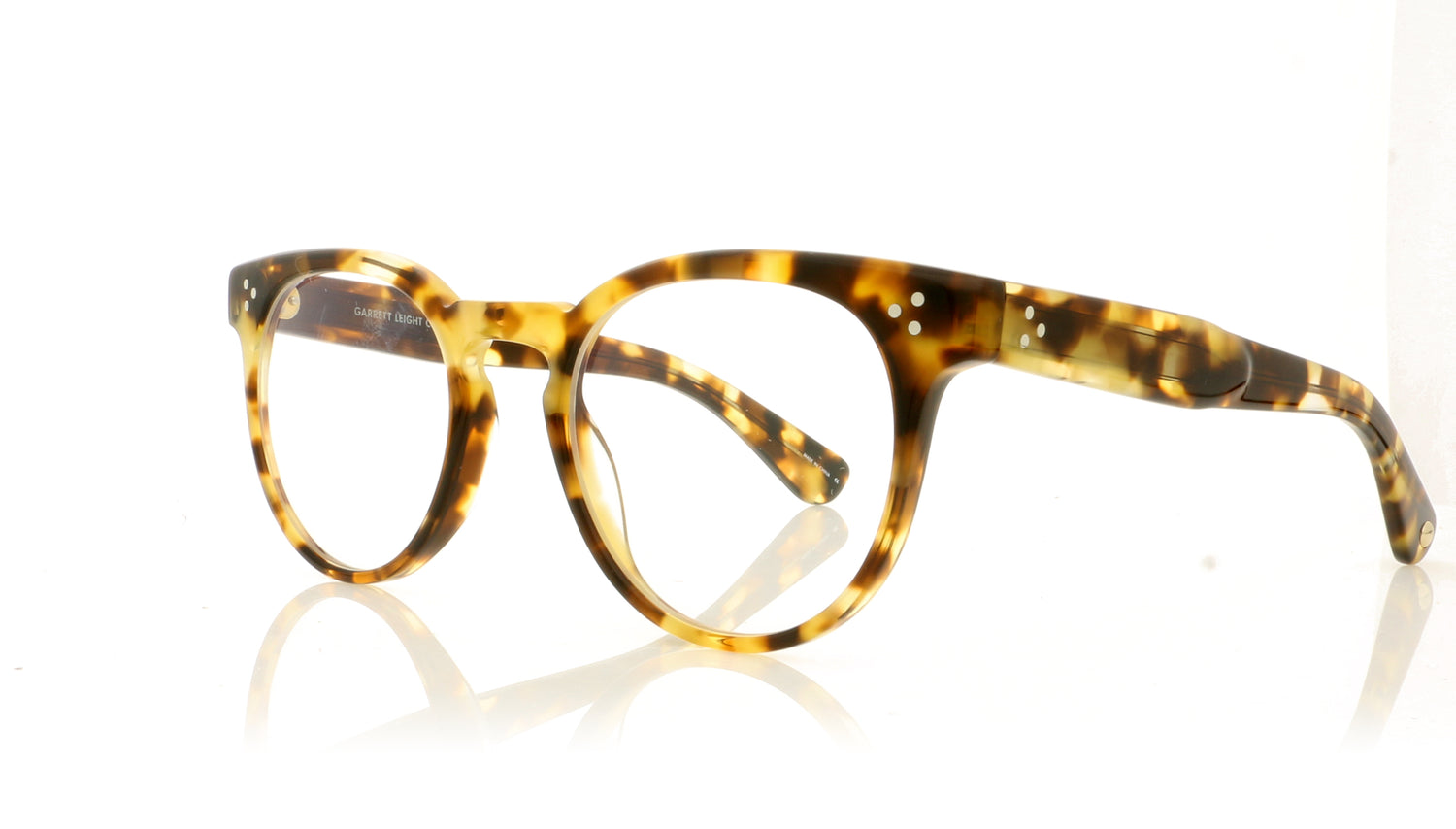Garrett Leight Boccaccio 1072 TT True Tortoise Glasses - Angle