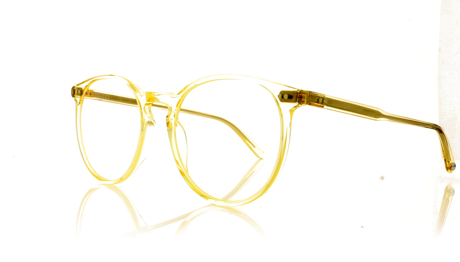 Garrett Leight Morningside 1076 PG Pure Glass Glasses - Angle