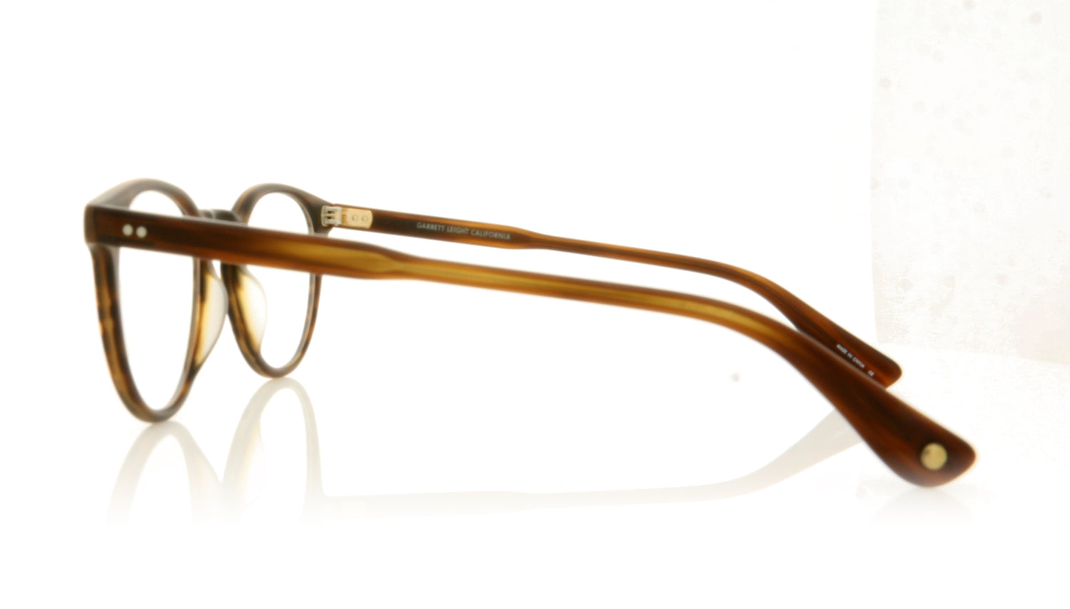 Garrett Leight Clement 1091 MBRT Matte Brandy Tortoise Glasses - Side