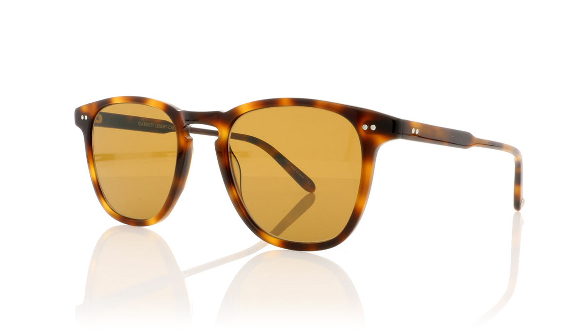 Garrett Leight Brooks 2002 CSBRN/SPFCOF Classic Brown Tortoise Sunglasses - Angle