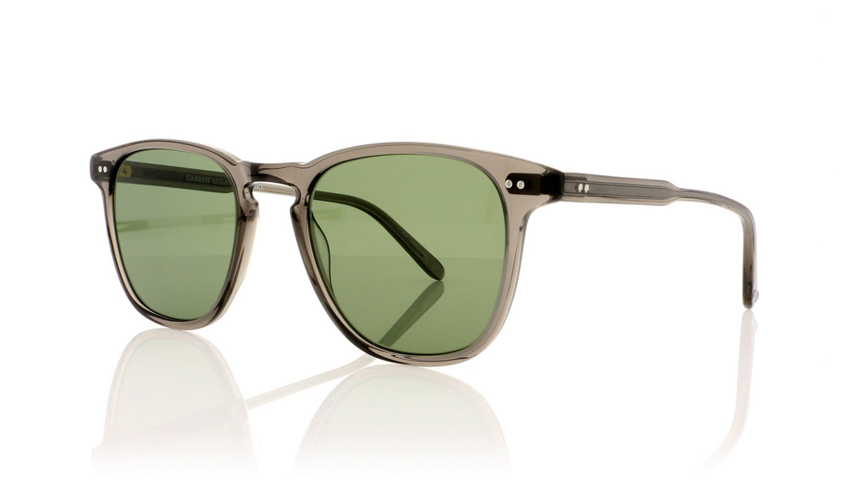 Garrett Leight Brooks 2002 GCR/SPFG15 Grey Crystal Sunglasses - Angle