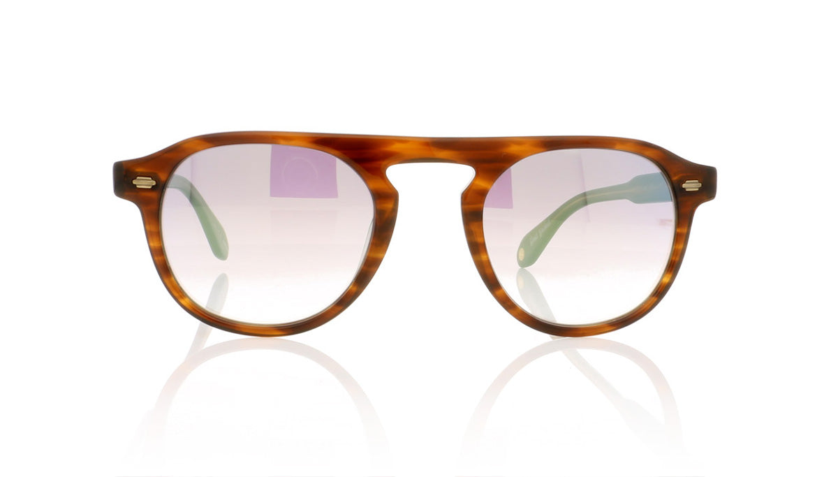 Garrett Leight Harding 2006 BRT/GLM Brandy Tortoise Sunglasses - Front
