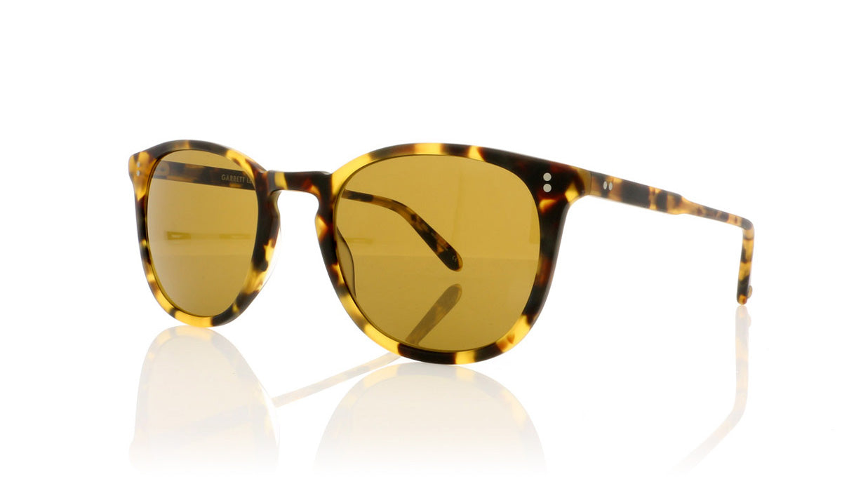 Garrett Leight Kinney 2007 MDKT/PBN Matte Dark Tortoise Sunglasses - Angle