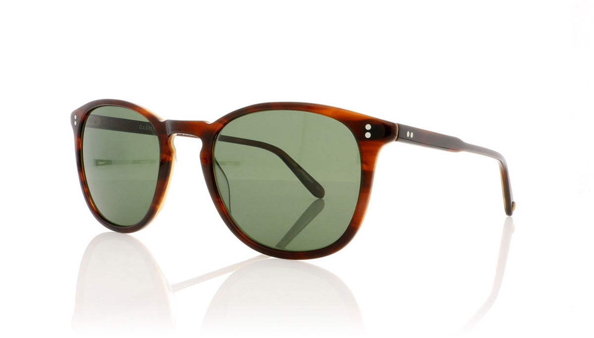Garrett Leight Kinney 2007 WHT/PG15 Whiskey Tortoise Sunglasses - Angle