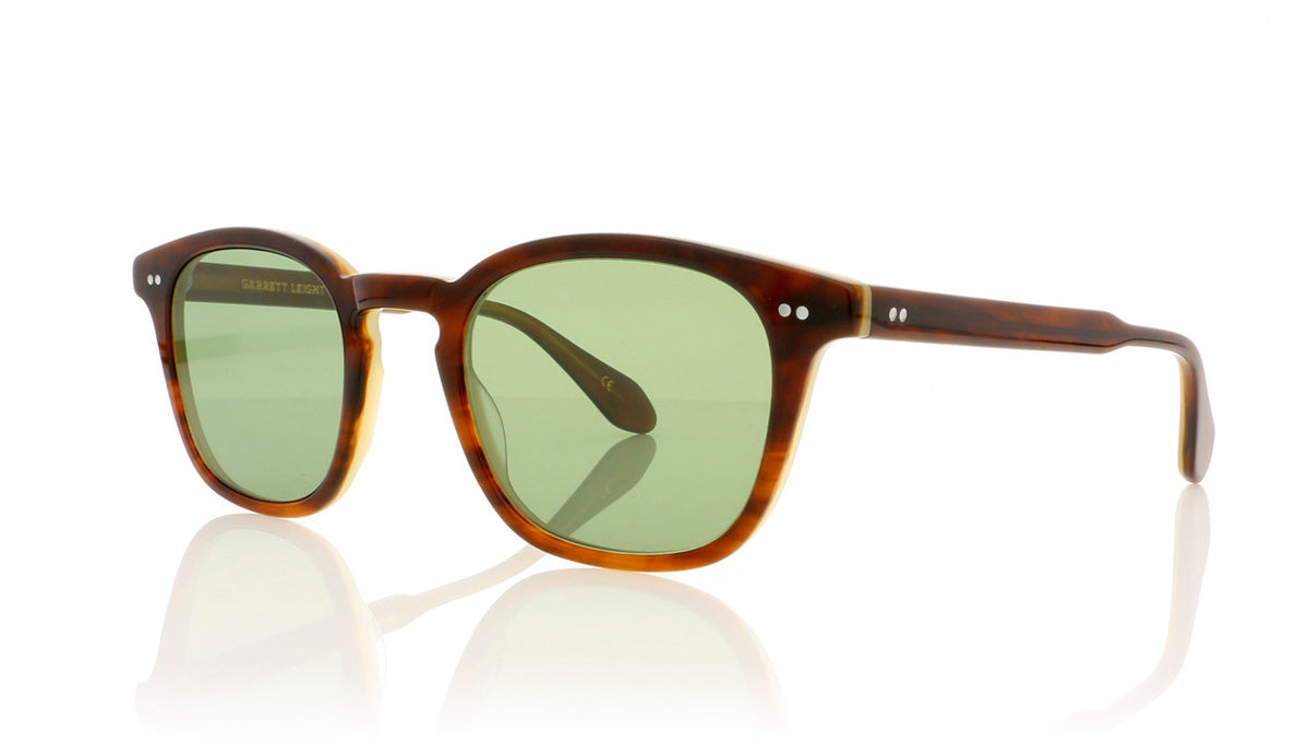Garrett Leight Mark McNairy 224 Dark Brown Laminate Sunglasses - Angle