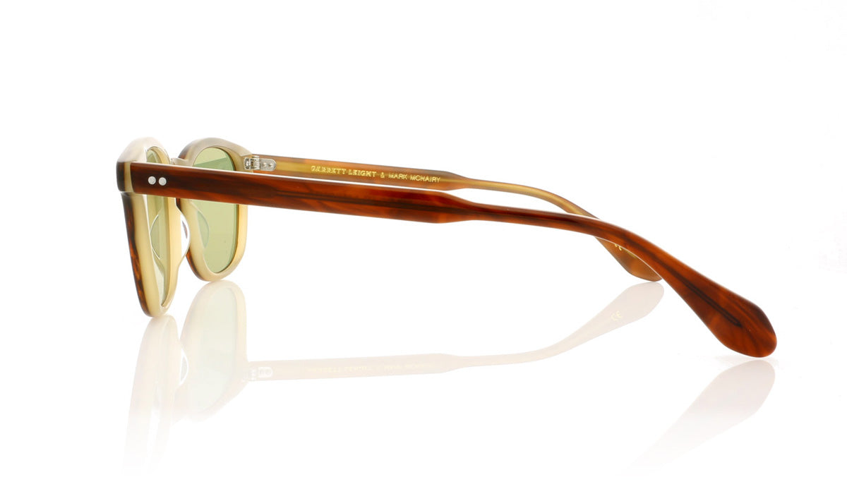 Garrett Leight Mark McNairy 224 Dark Brown Laminate Sunglasses - Side