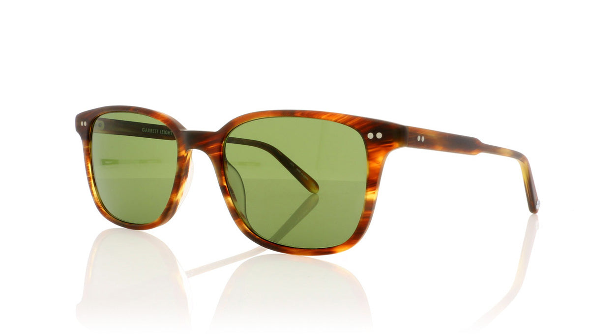 Garrett Leight Bryn Mawr 2043 MCN/G PLR Matte Chestnut Sunglasses - Angle