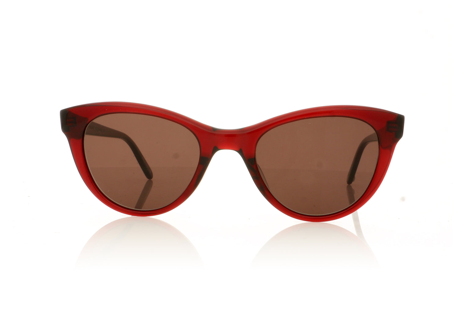 Garrett Leight Clare V 2053 MER Merlot Burgundy Sunglasses - Front