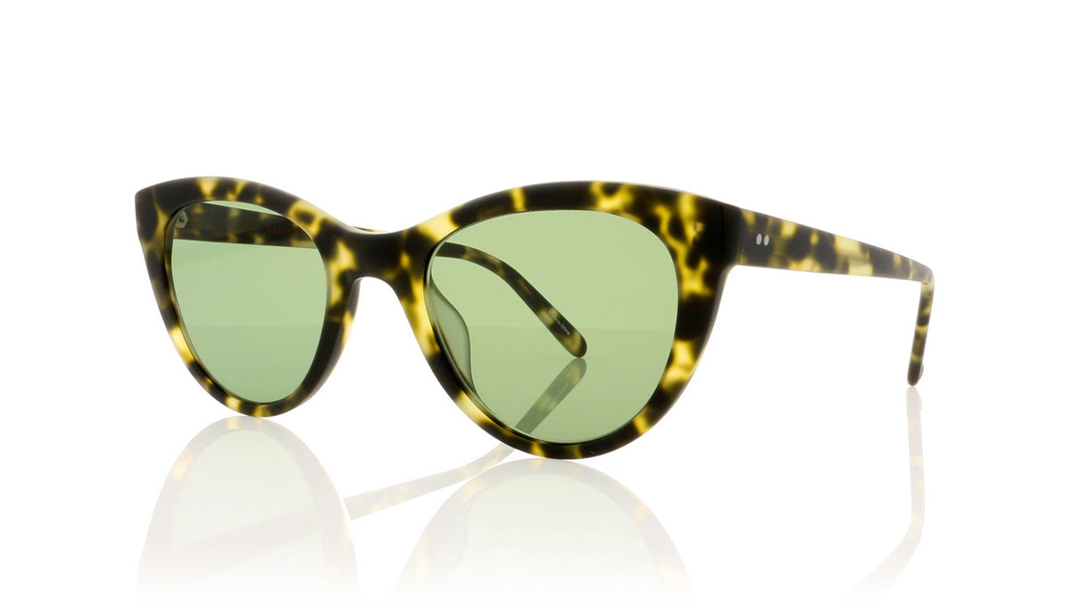 Garrett Leight Clare Vivier 2053 TOR Matte Tokyo Spotted Tortoise Sunglasses - Angle