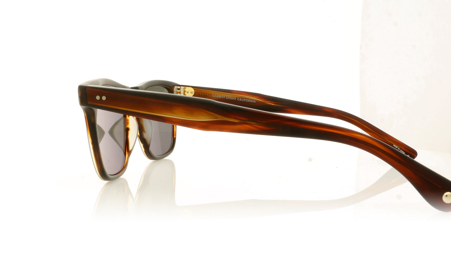Garrett Leight Wavecrest 2075 MMAT/SFGRNG Matte Mahogany Sunglasses - Side