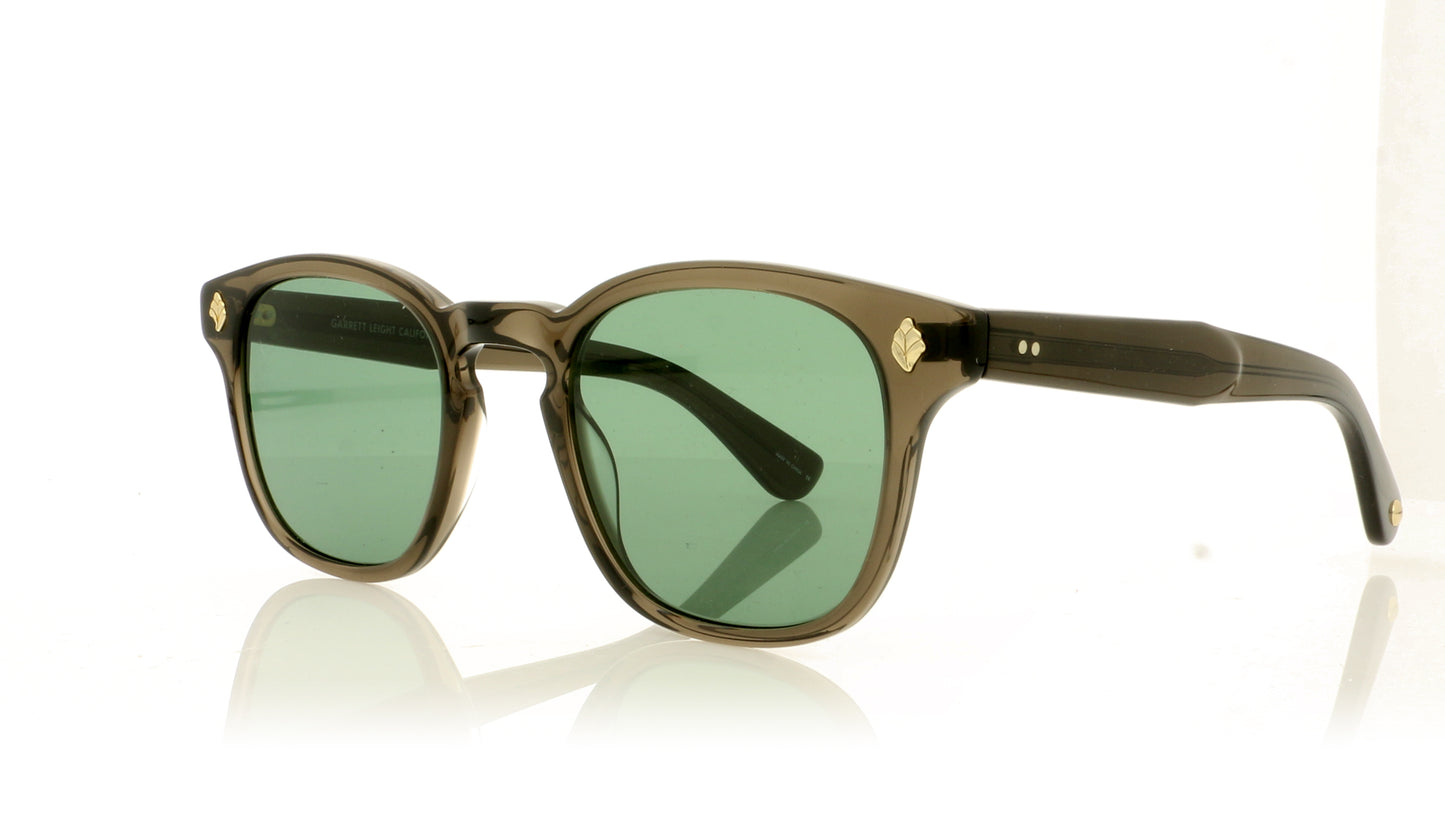 Garrett Leight Ace 2081 BLGL/SFPG15 Black Sunglasses - Angle