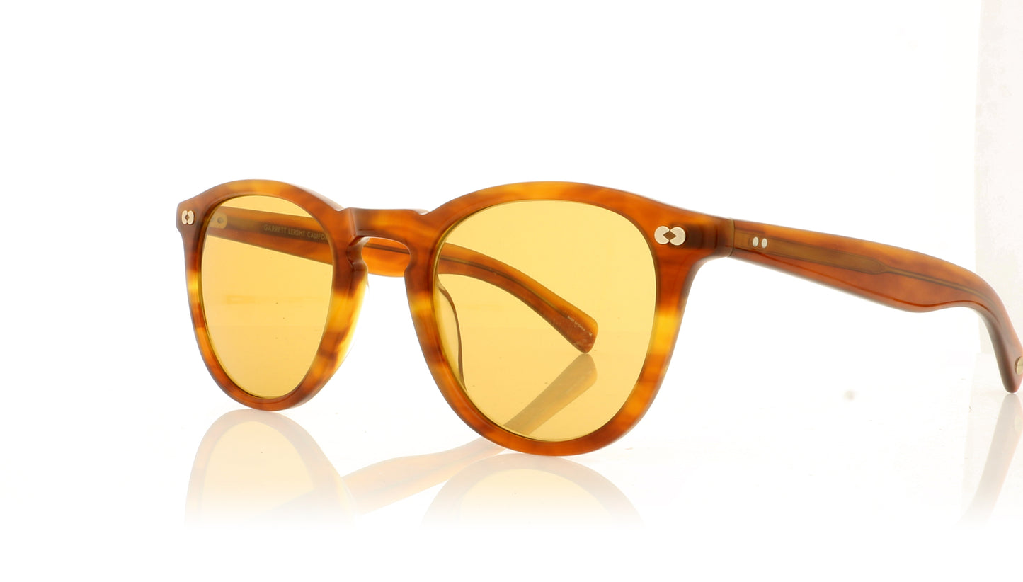 Garrett Leight Hampton X 2082 2082 Honey Amber Sunglasses - Angle