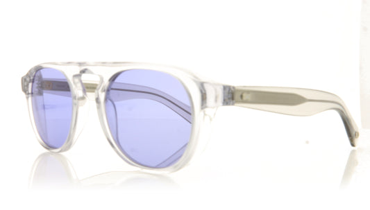 Garrett Leight Harding X 2092 LLG/DBBL Clear Sunglasses - Angle