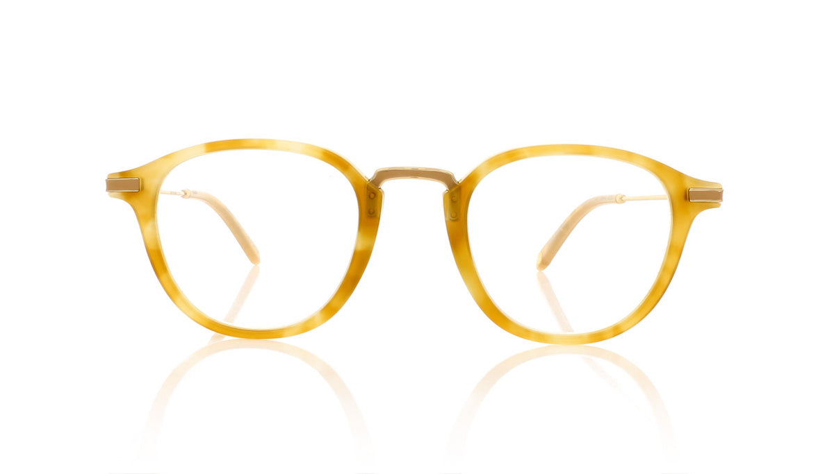 Garrett Leight Hampton Combo BSH-BN Blonde Shell Glasses - Front