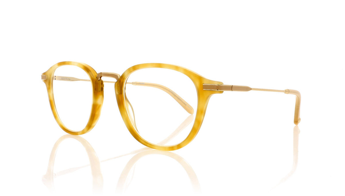 Garrett Leight Hampton Combo BSH-BN Blonde Shell Glasses - Angle