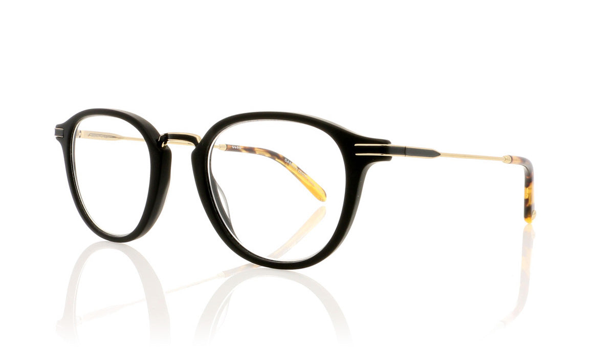 Garrett Leight Hampton Combo MBK-DKT Matte Black Glasses - Angle