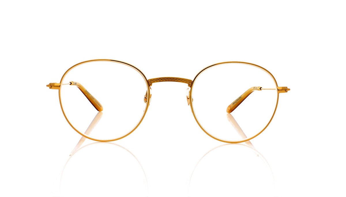 Garrett Leight Cloy 3019 G-CL Gold Caramel Laminate Glasses - Front