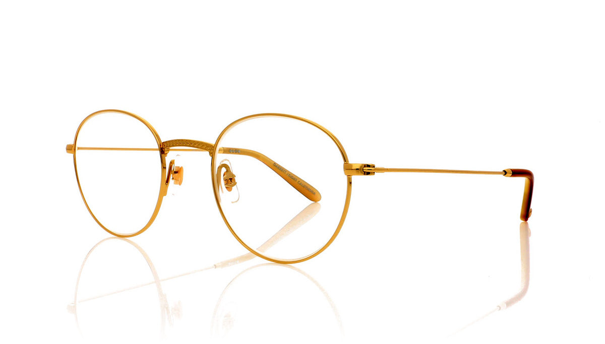 Garrett Leight Cloy 3019 G-CL Gold Caramel Laminate Glasses - Angle