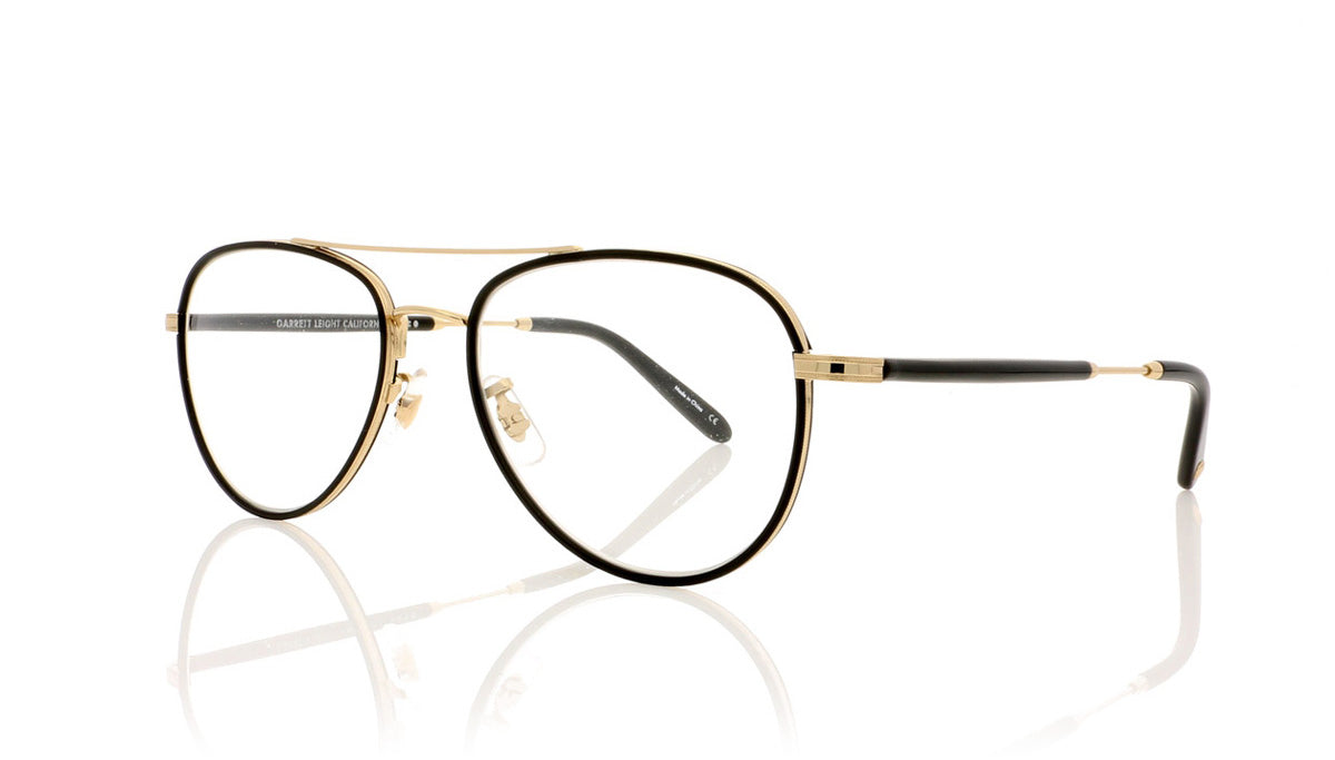 Garrett Leight Linnie 3020 MBK-G Matte Black Glasses - Angle