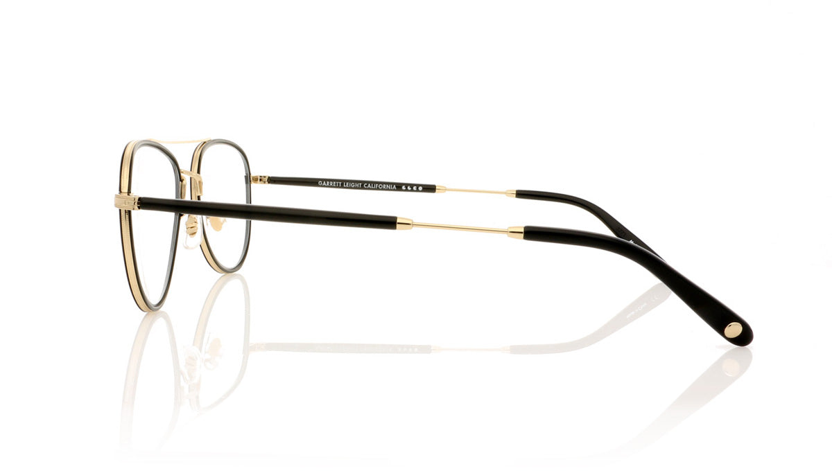 Garrett Leight Linnie 3020 MBK-G Matte Black Glasses - Side