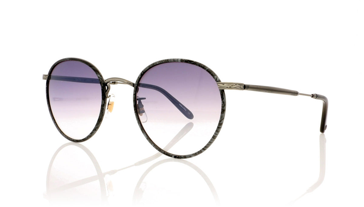 Garrett Leight Wilson GMR/MSM Grey Marble Sunglasses - Angle