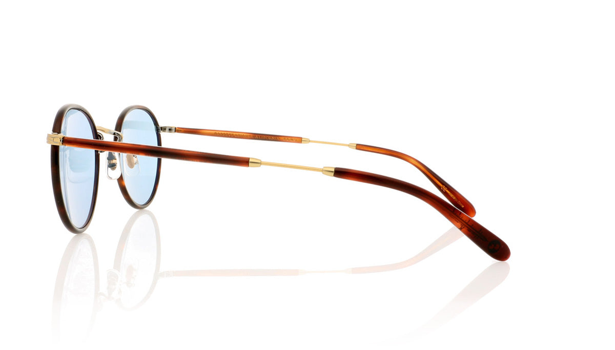 Garrett Leight Wilson M 4005 AMT-CNT/PBLU Amb Trt Sunglasses - Side