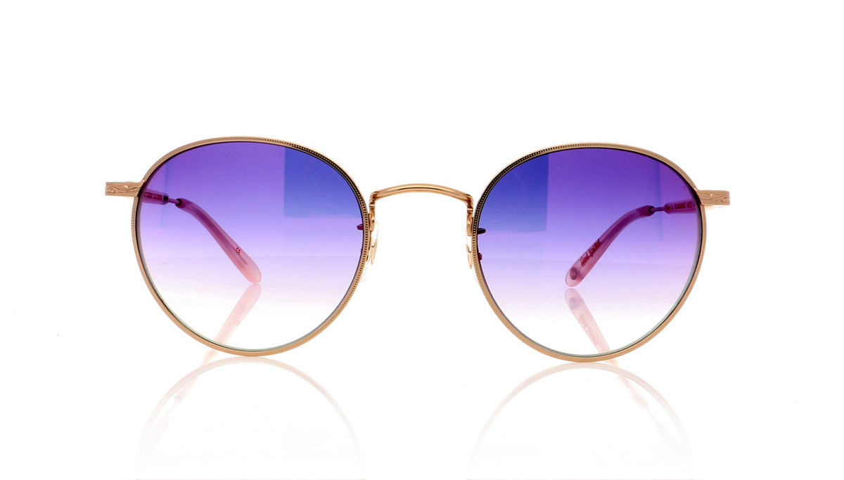 Garrett Leight Wilson M 4005 RG-PBL/MGLM Rose Gold Sunglasses - Front