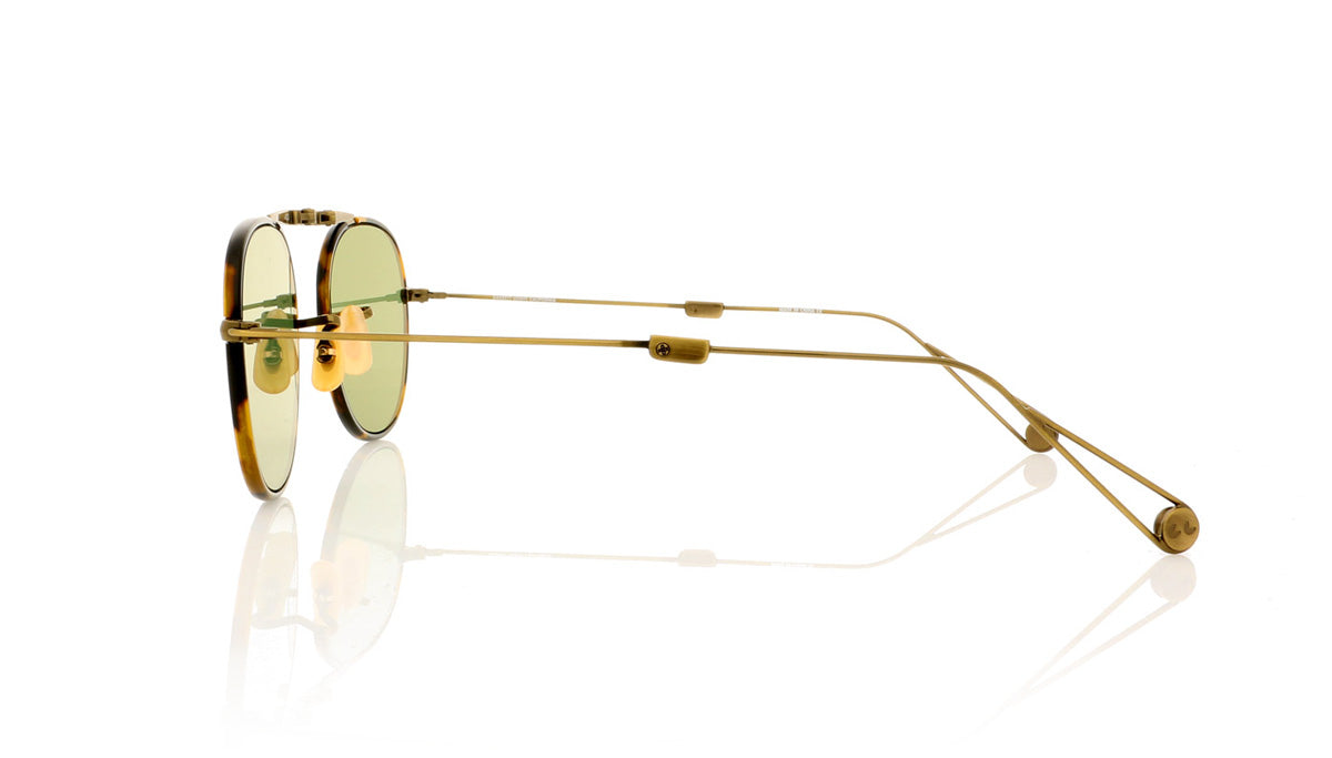 Garrett Leight Van Buren W 4008 TT-ABG/GRN Tokyo Tortoise Sunglasses - Side