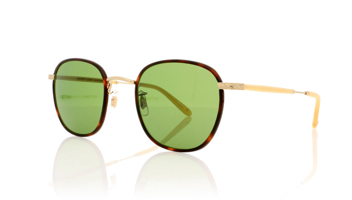 Garrett Leight Grant 4009 AMT-G-HB/PGN Amber Tortoise Sunglasses - Angle
