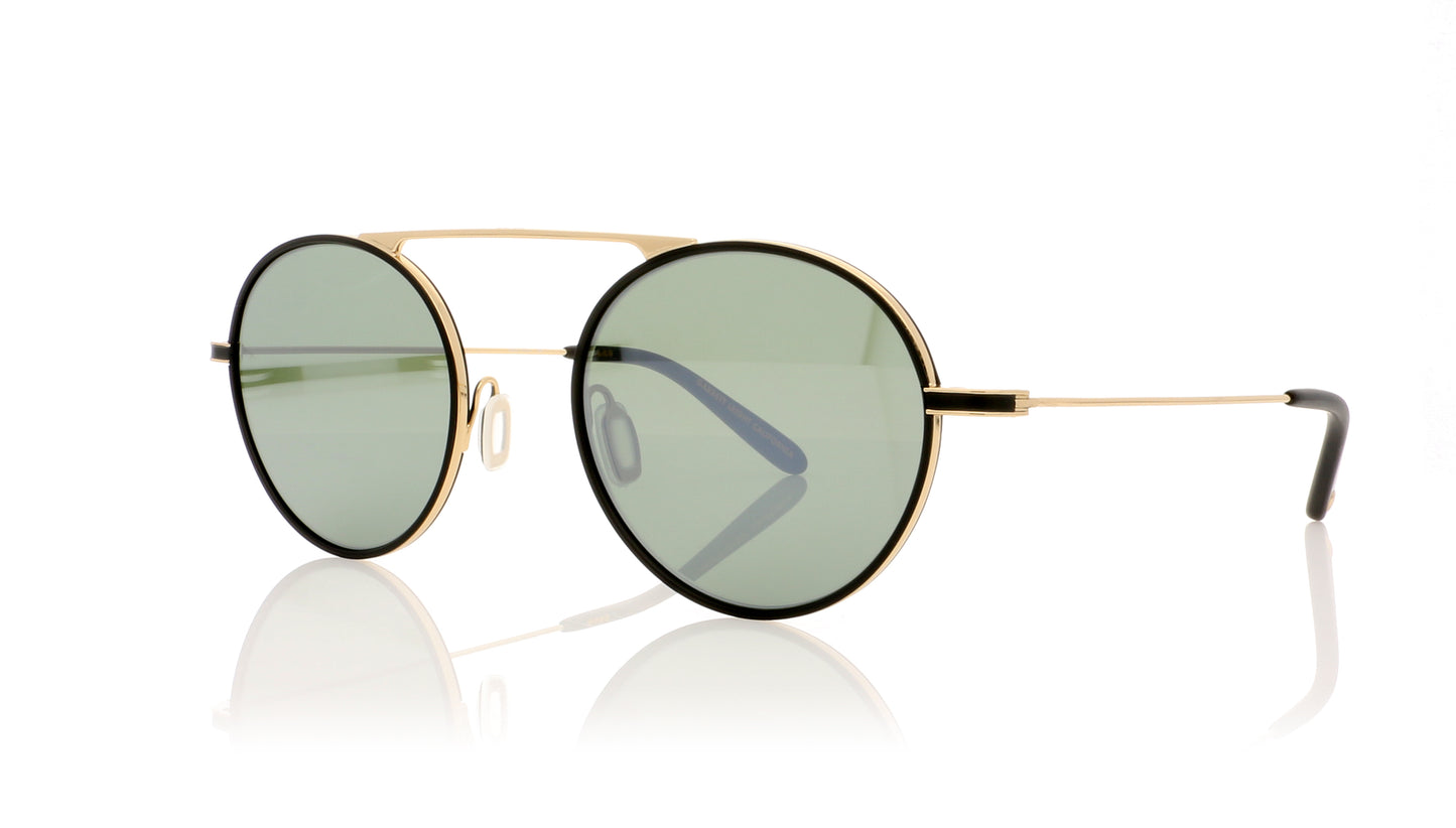 Garrett Leight Zeno MBK-G-MBK Matte Black Sunglasses - Angle