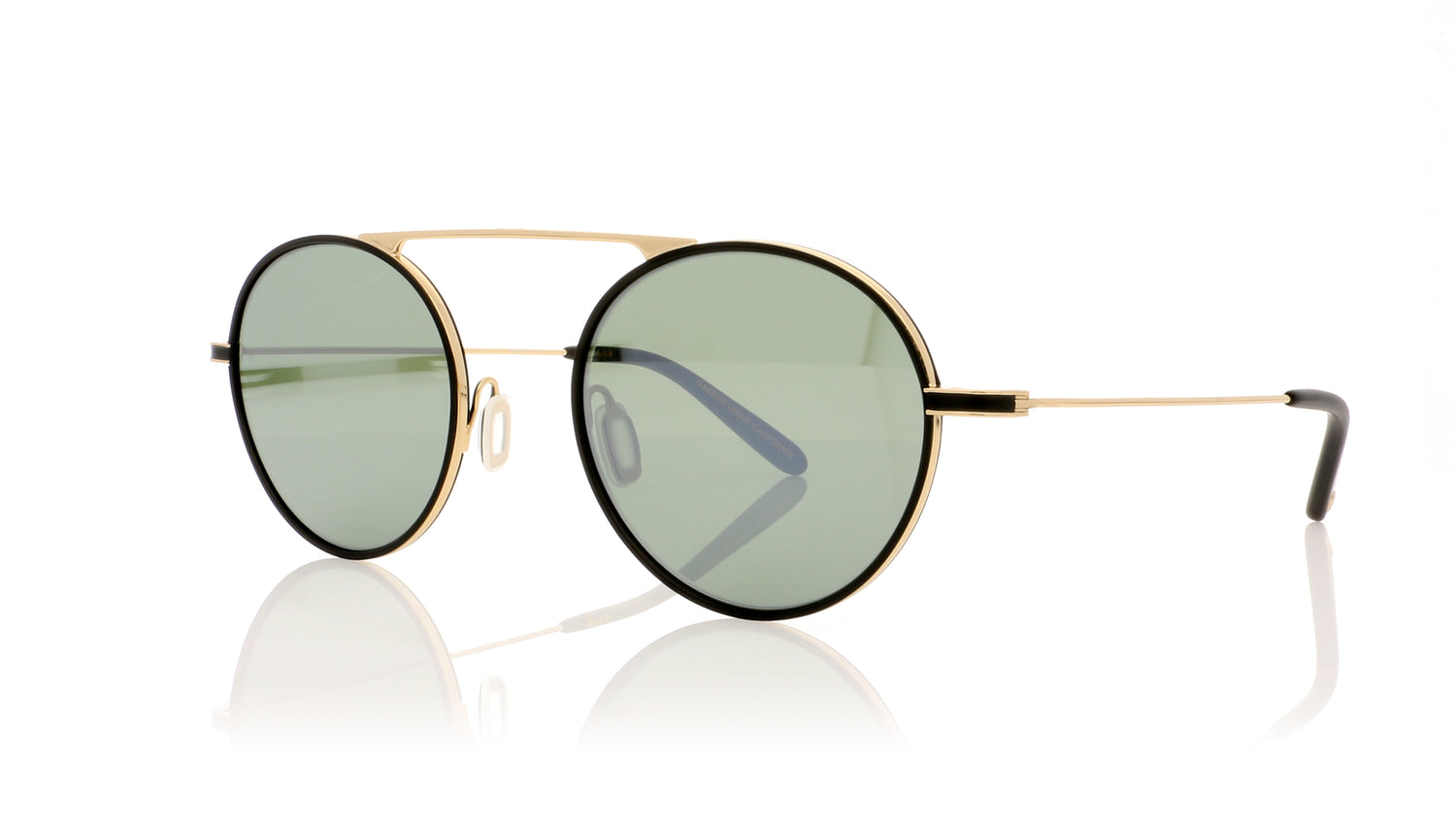 Garrett Leight Zeno MBK-G-MBK Matte Black Sunglasses - Angle