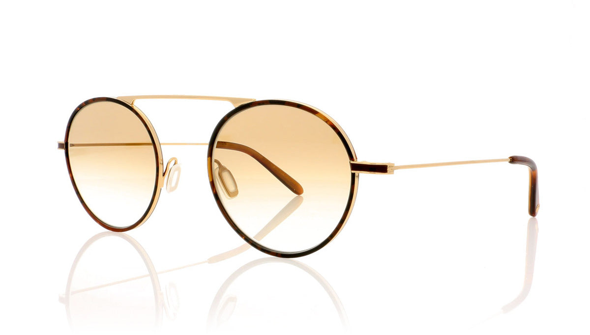 Garrett Leight Zeno RT-G-WHT/BG Red Tortoise Sunglasses - Angle